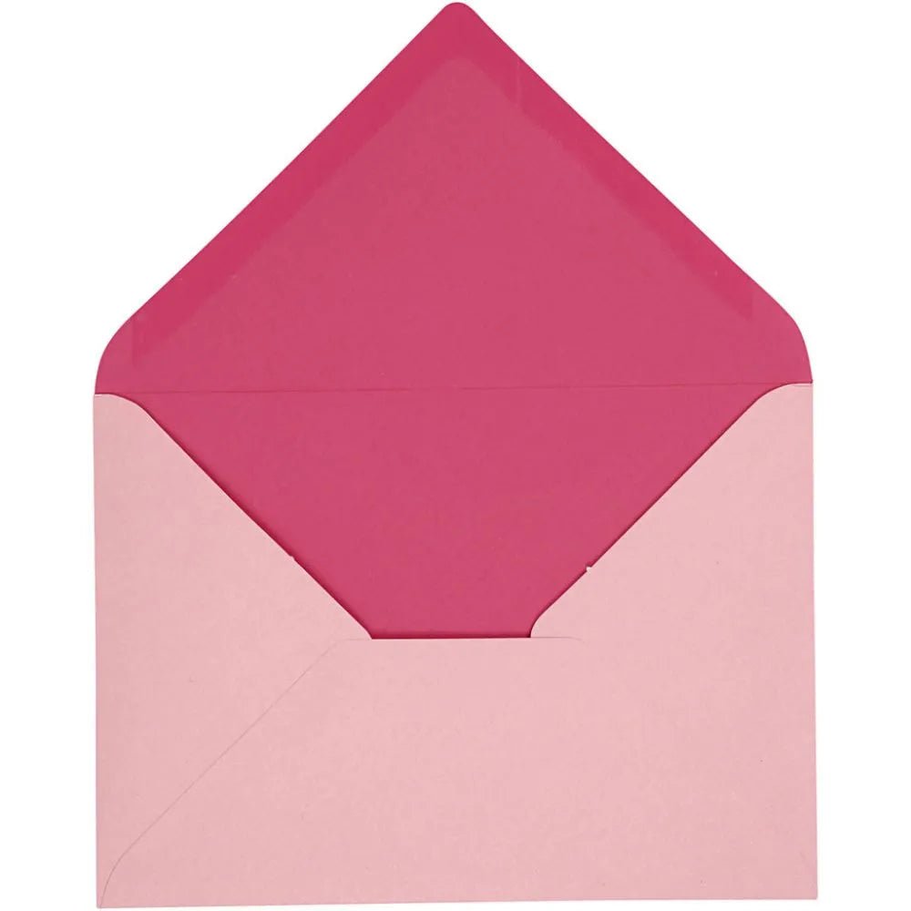 10x Envelopes 11.5x16cm Dual Matching Colours Hammered White Core Confirmation Parties