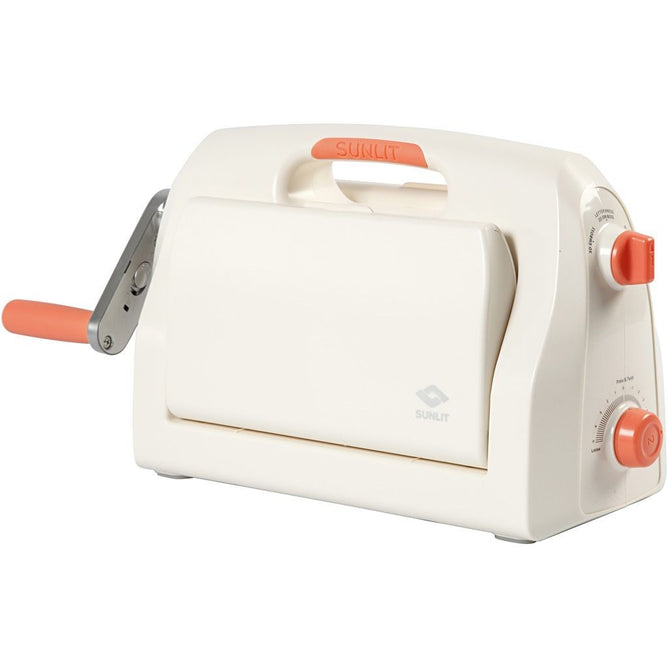 A4 Sunlit White Colour Die Cut Embossing Machine Sizzix With Plate Sheet Worktop - Hobby & Crafts