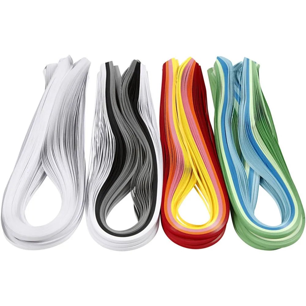 1200 x Quilling Strips Assorted Colour Paper Greeting Cards Bulk Crafts 78 cm