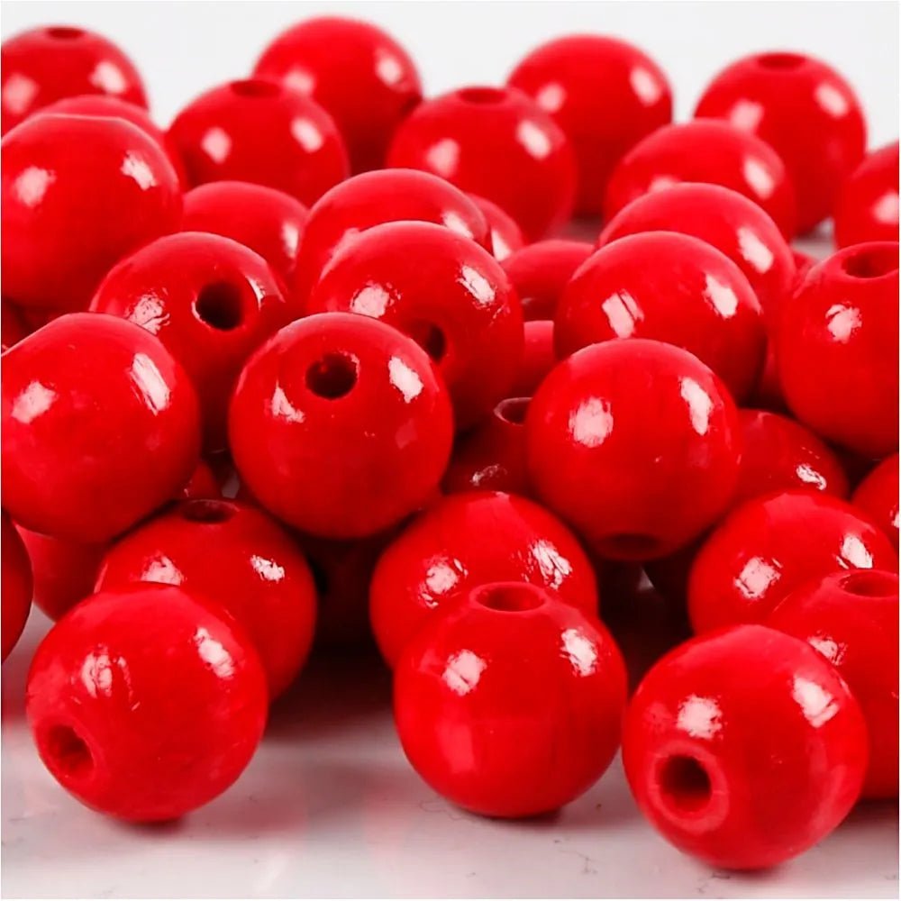 12mm Wooden Beads Assorted Colours Round Jewellery Making Supplies Crafts