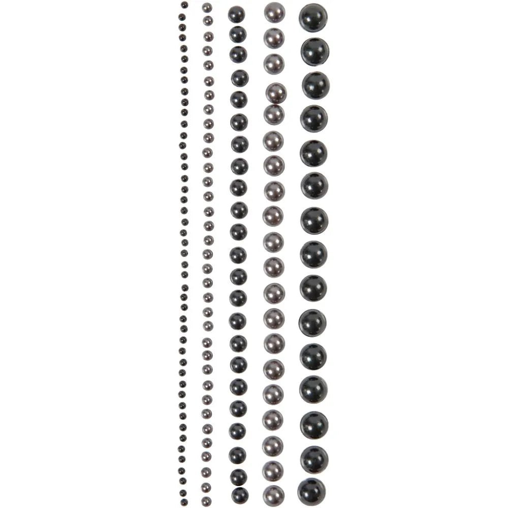 140 x Assorted Colour Self Adhesive Half Pearls With Mother Of Pearl Art Crafts