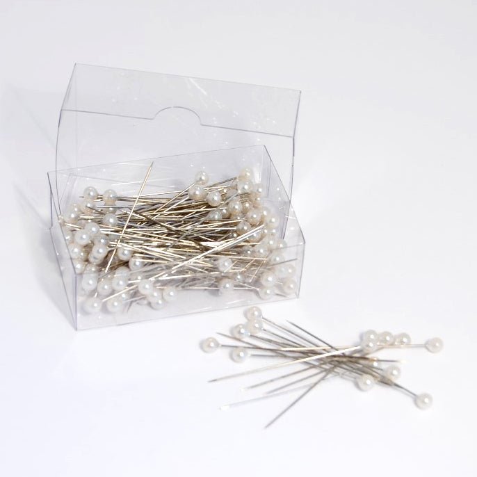144 x Pins With Pearl Head Floral Bouquets Decor Macramé Crafts - Select Size - Home - Crafts