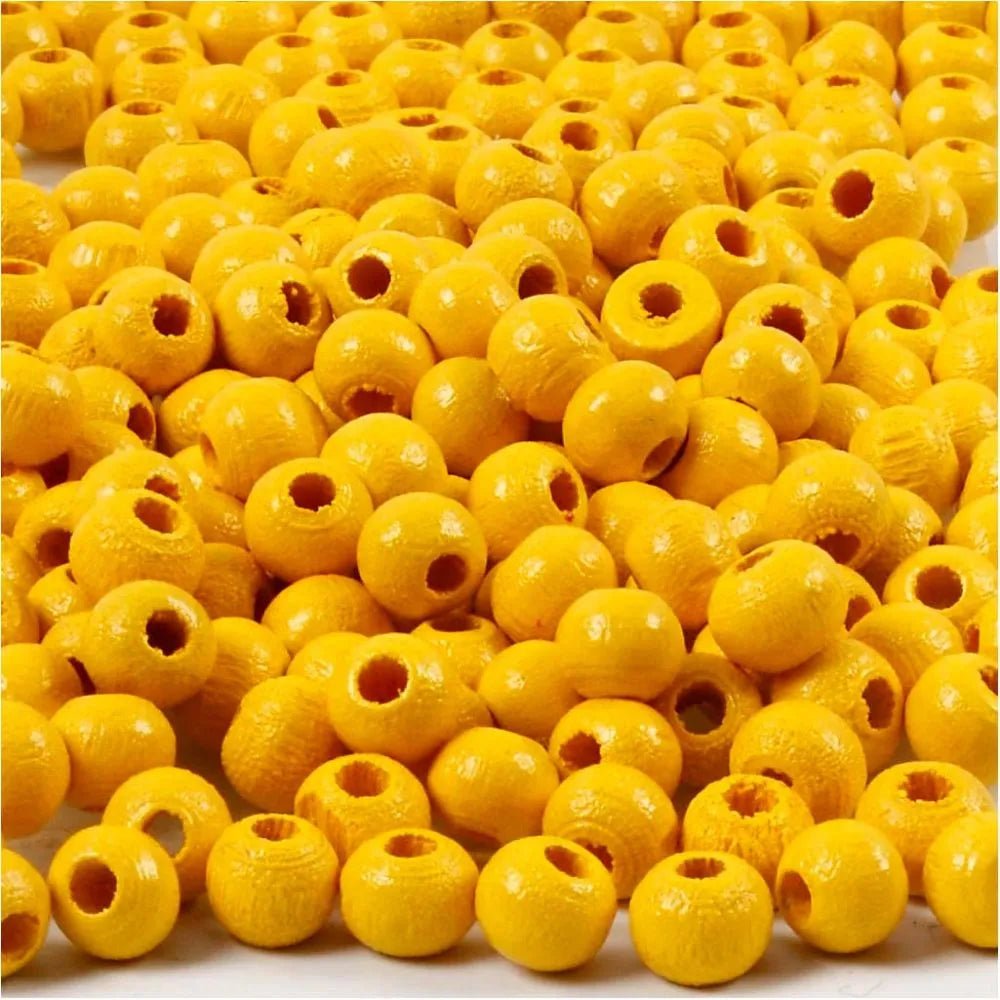 150 x Wooden Beads Assorted Colours Round Jewellery Making Supplies Crafts 5mm