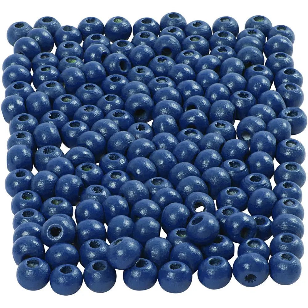 150 x Wooden Beads Assorted Colours Round Jewellery Making Supplies Crafts 5mm