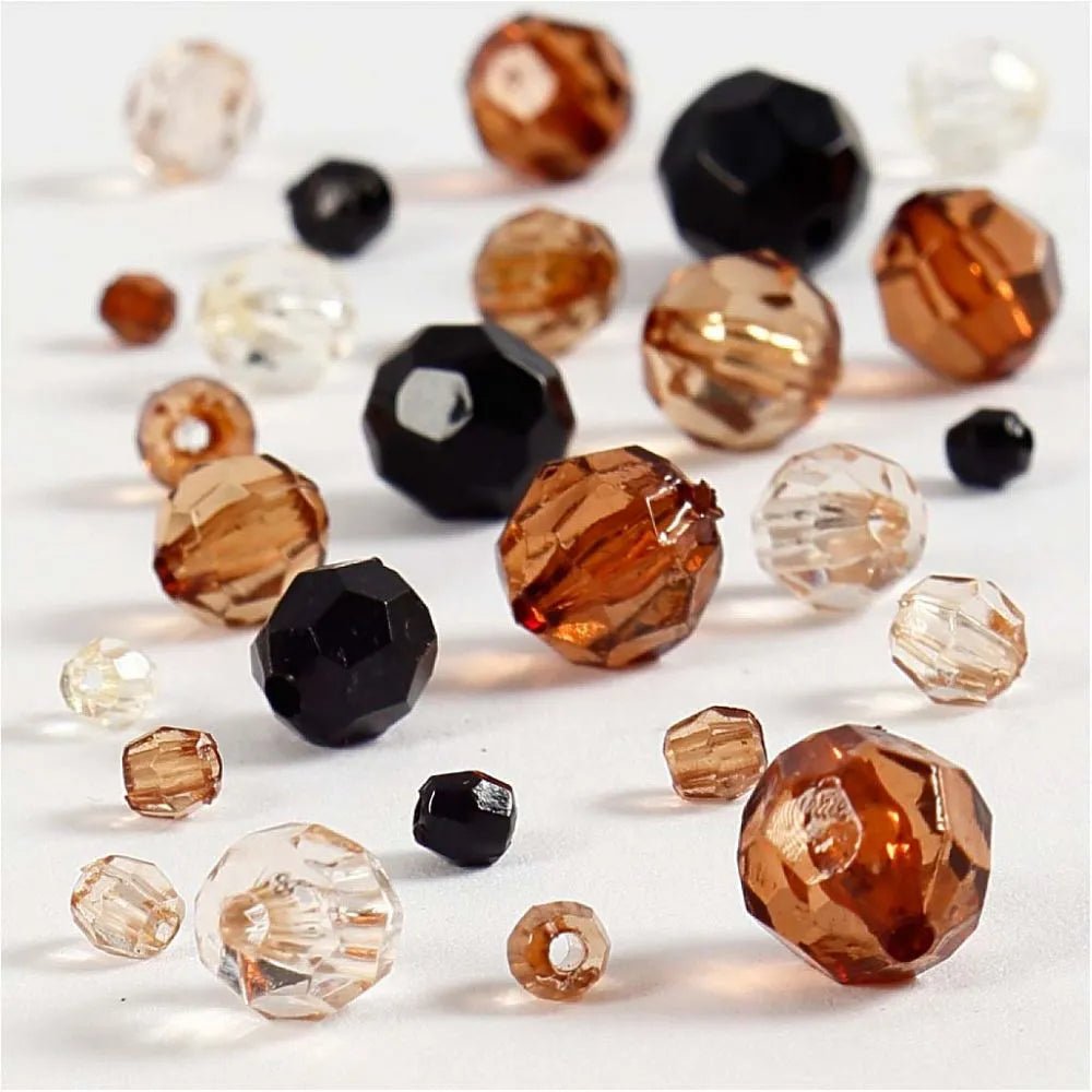 170 x Golden Harmony Faceted Crystal Beads Jewellery Making Supplies Crafts 45g