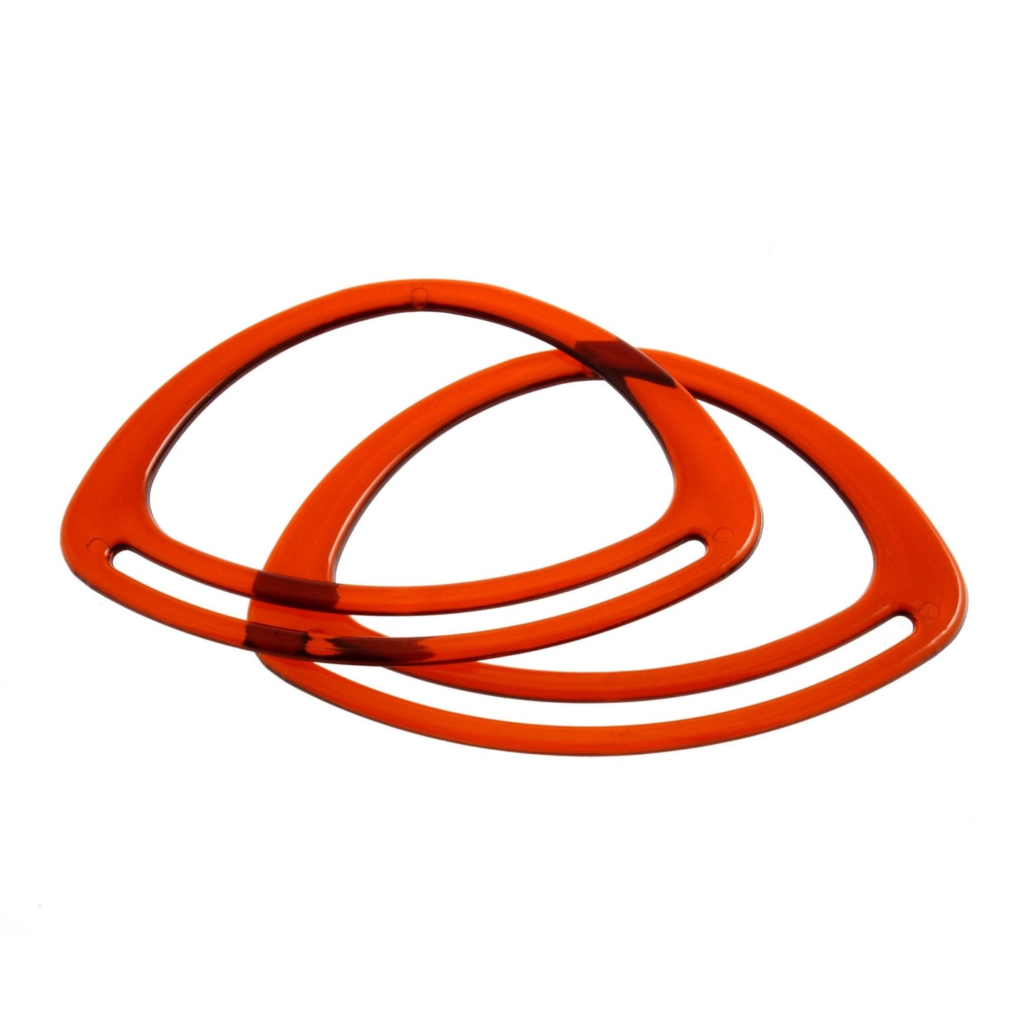 2 x Trimits Oval Plastic Handles Macramé Bag Making Crafts 11cm - Select Colour - Home - Crafts