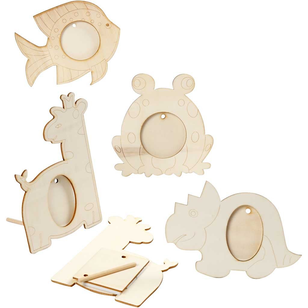 20 x Assorted Design Plywood Animal Motif Frames Home Furnishings Decoration Crafts 10x15 cm - Home - Crafts