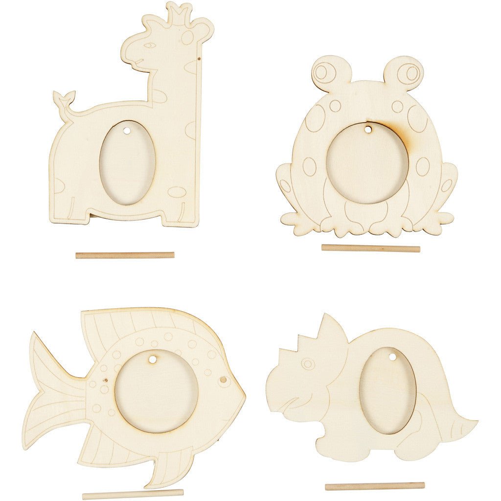 20 x Assorted Design Plywood Animal Motif Frames Home Furnishings Decoration Crafts 10x15 cm - Home - Crafts