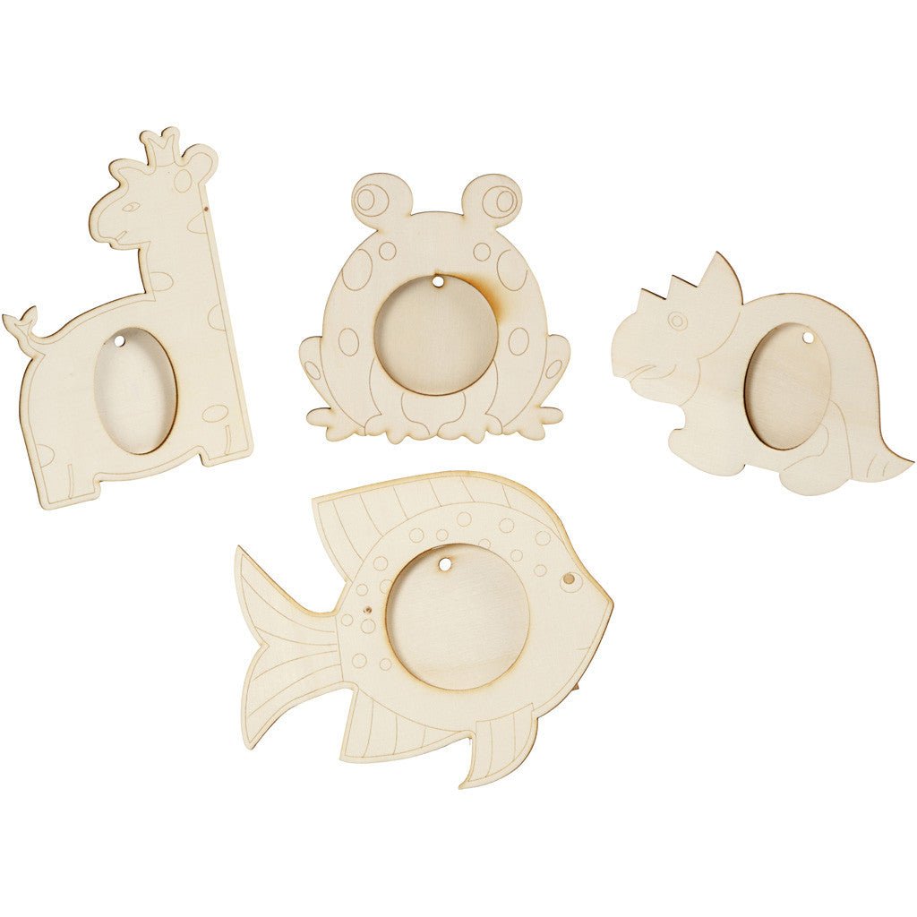 20 x Assorted Design Plywood Animal Motif Frames Home Furnishings Decoration Crafts 10x15 cm - Home - Crafts