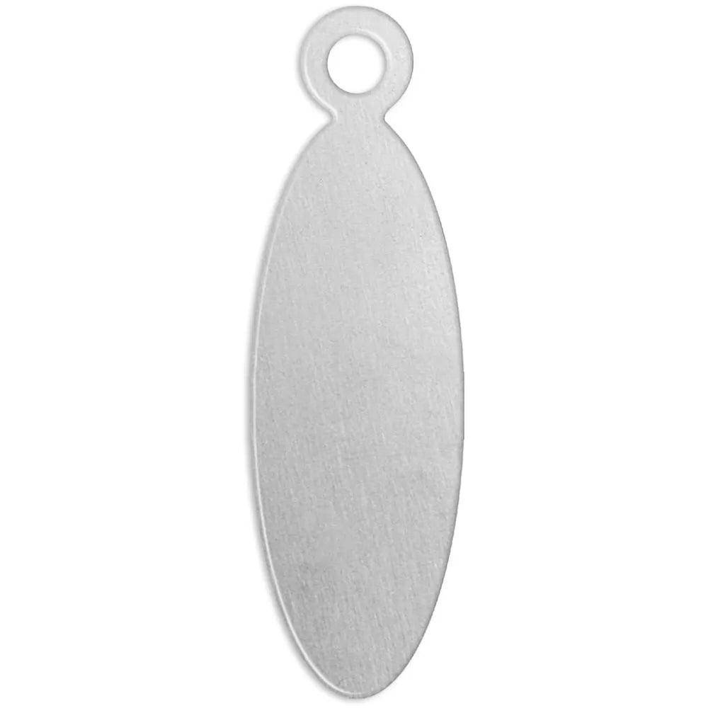 20 x Impress Art Aluminum Metal Oval Tags With Hole Jewellery Making Embossing