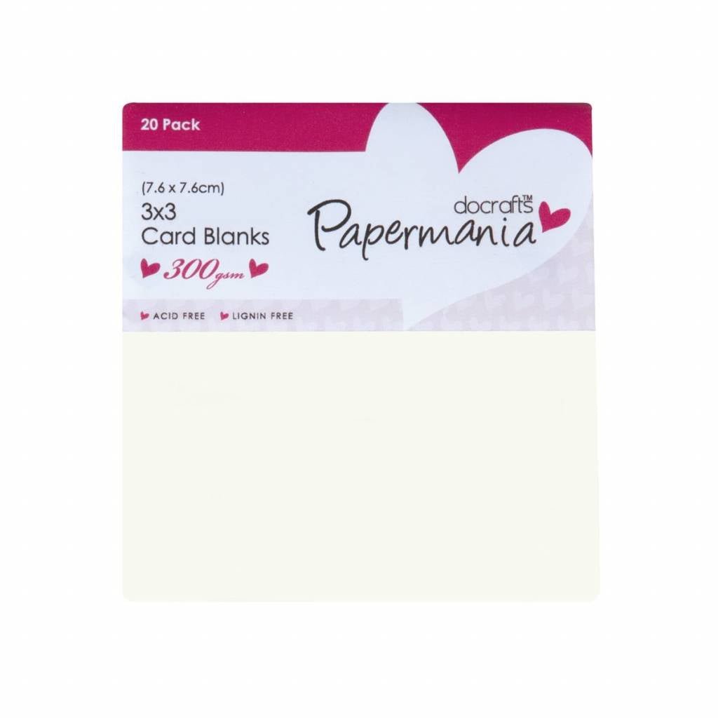 20 x Papermania Blank Cards Envelopes Pack Square Cream 7.6cmx7.6cm Cardmaking - Home - Crafts