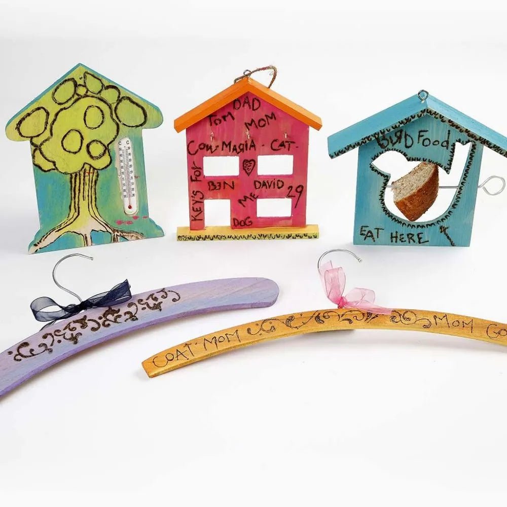 20 x Pine Wood Clothes Hanger With Metal Hook Home Furnishing Decoration Crafts L: 42 cm - Home - Crafts