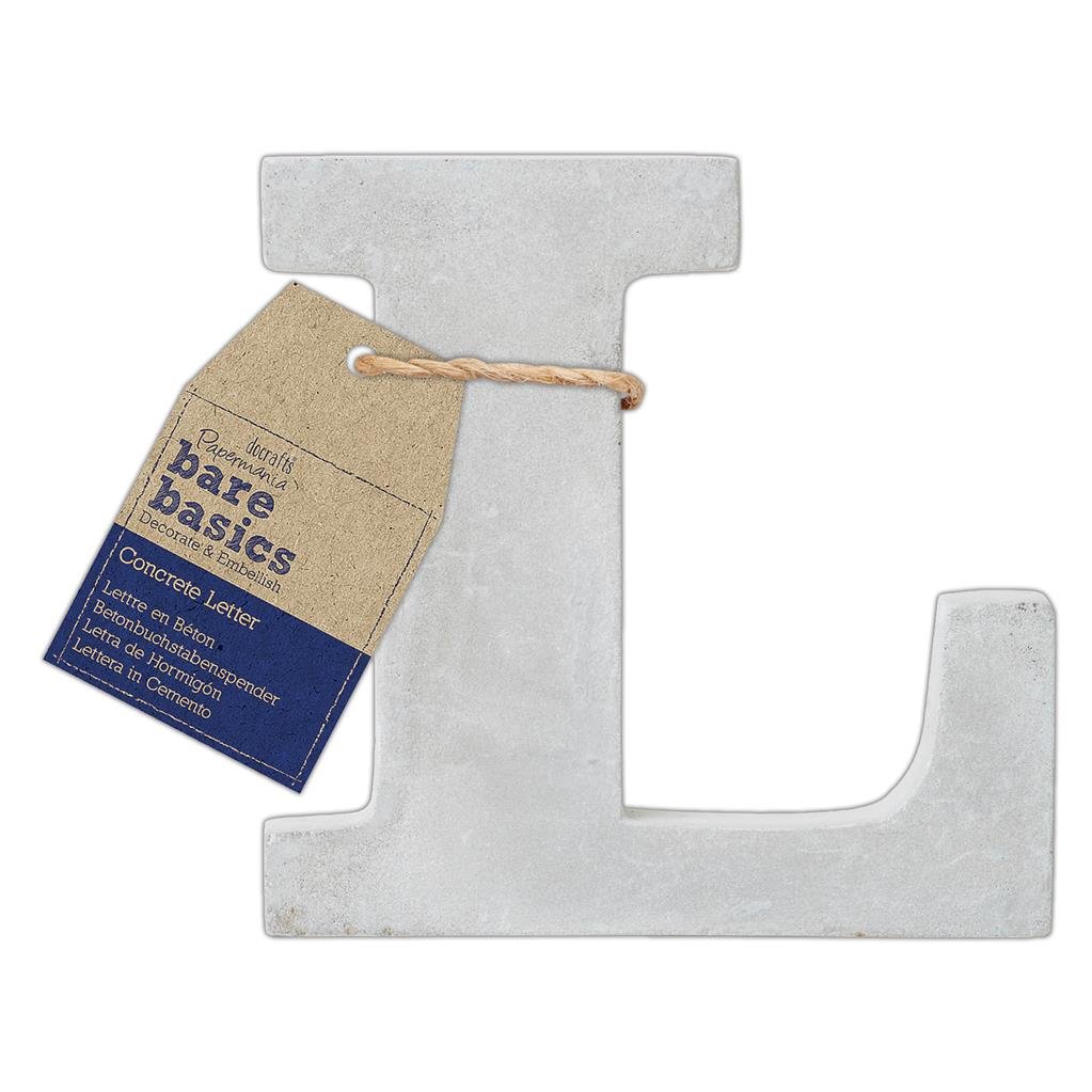 26 x Papermania Bare Basics Concrete Alphabet Letters ( A - Z ) Decorations Scrapbooking Crafts 80mm - Home - Crafts