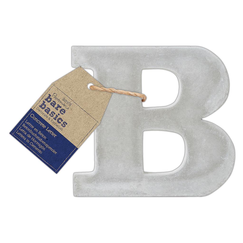26 x Papermania Bare Basics Concrete Alphabet Letters ( A - Z ) Decorations Scrapbooking Crafts 80mm - Home - Crafts
