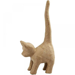 Cat Animal Shaped Handmade Paper Mache Make H:28cm L: 12cm Decorative Designs