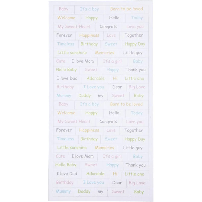 2 x 84 English Words Expressions Paper Stickers For Card Scrapbooking Decoration
