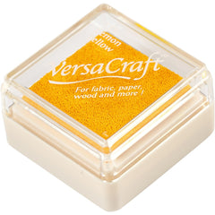 VersaCraft Lemon Yellow Ink Pad Textile Fabric Paper Cardboard Stamp - Hobby & Crafts