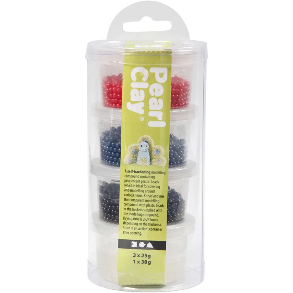3 Pearl Clay Modelling Compound Plastic Beads Christmas Craft 25g