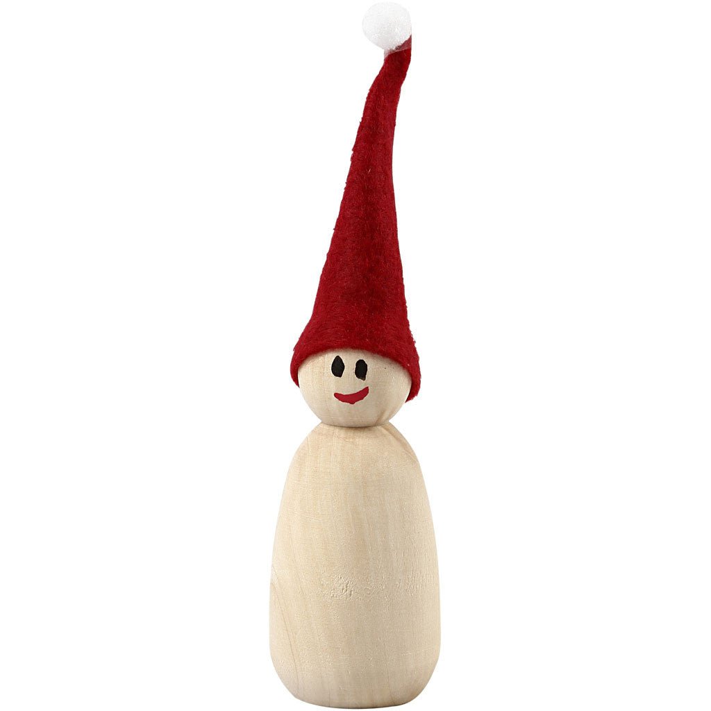 3 x Poplar Wood Body With Flat Base Decoration Figures Crafts H: 8 cm - Home - Crafts