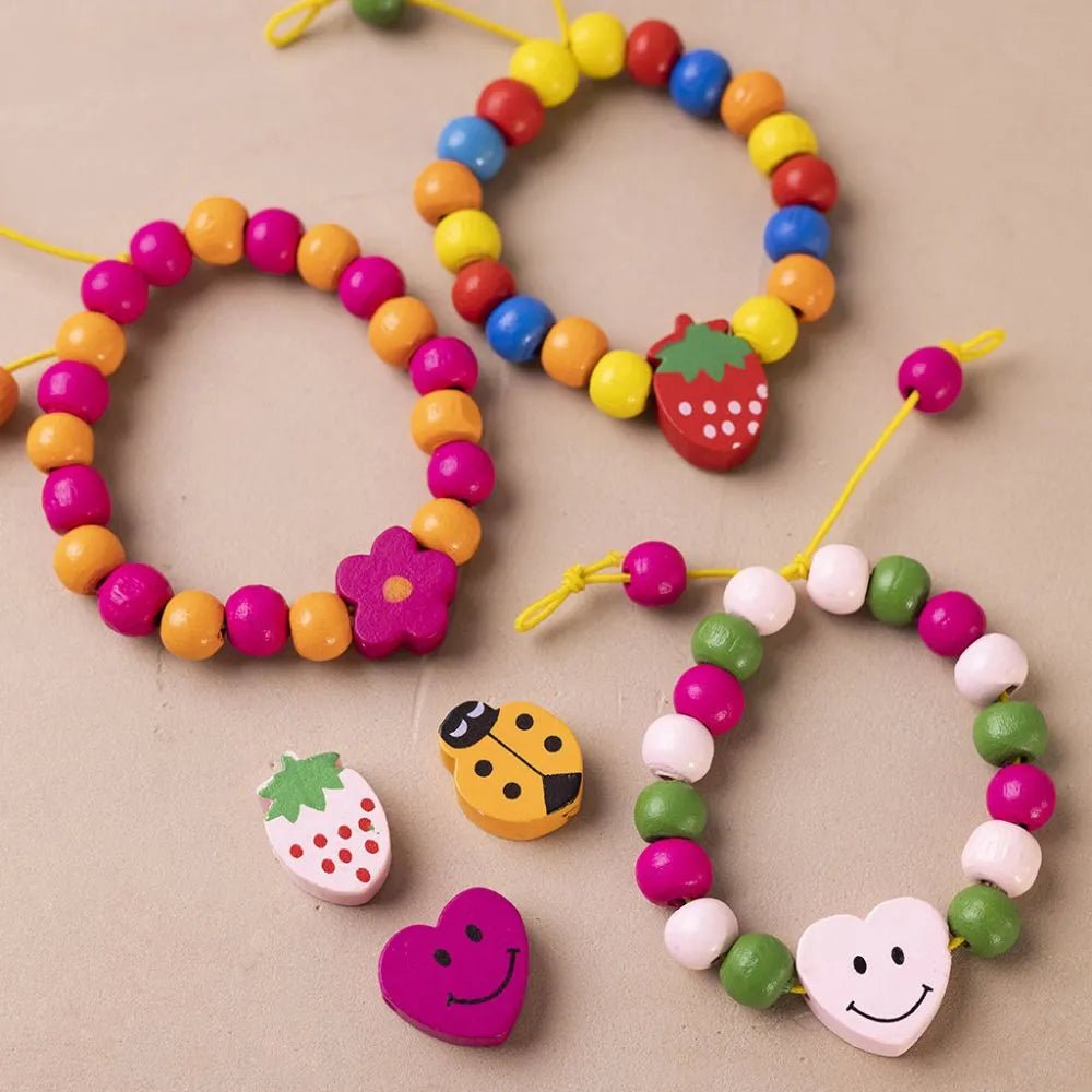 3100 x Assorted Colour Mix Wooden Bead Jewellery Making Supplies Crafts 8mm 500g