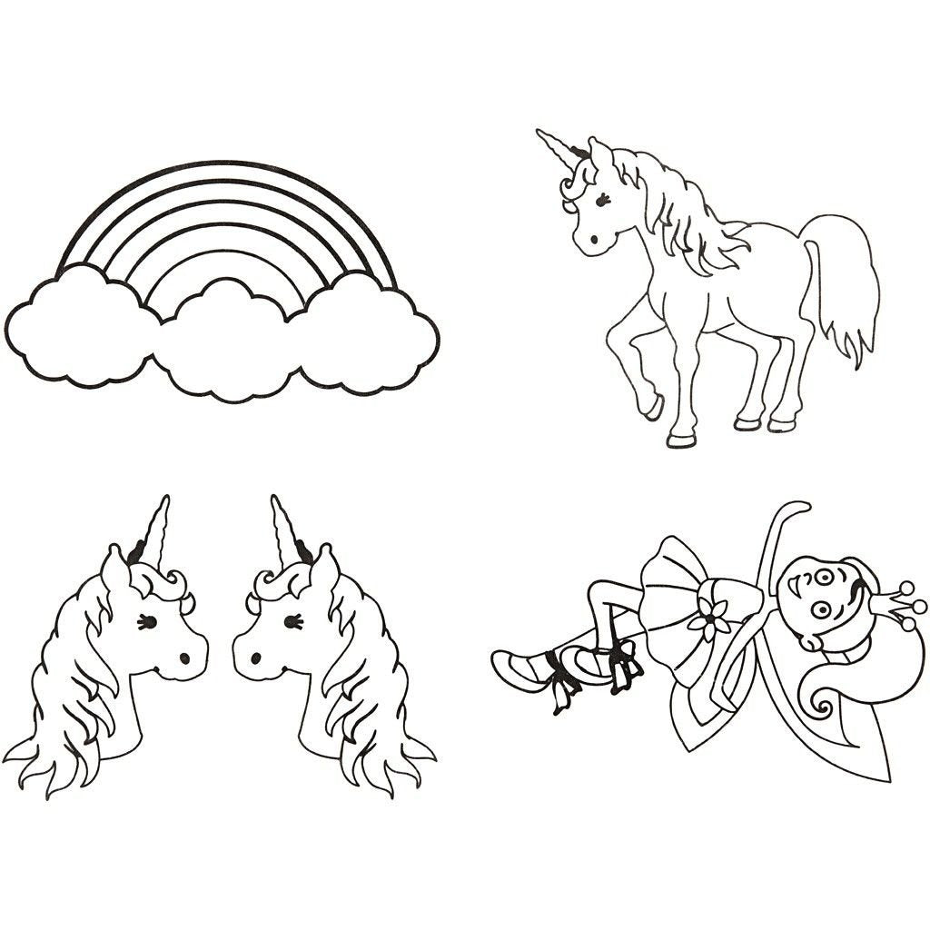 36 x Assorted Designs Pirates Unicorn Motives Shrink Plastic Sheets Childs Crafts - Home - Crafts