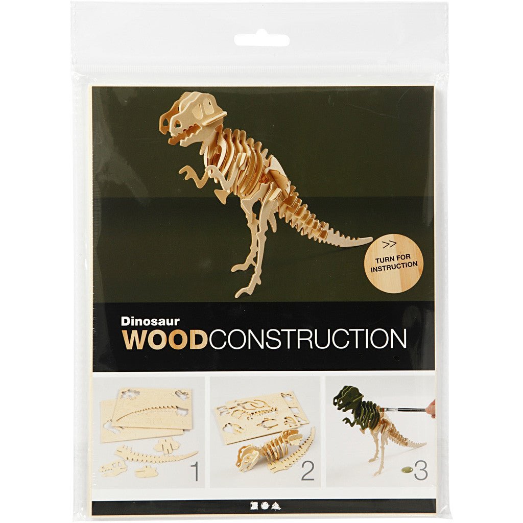 3D Plywood Toy Construction Kit Children Decoration Crafts 33x8x23 cm - Dinosaur - Home - Crafts