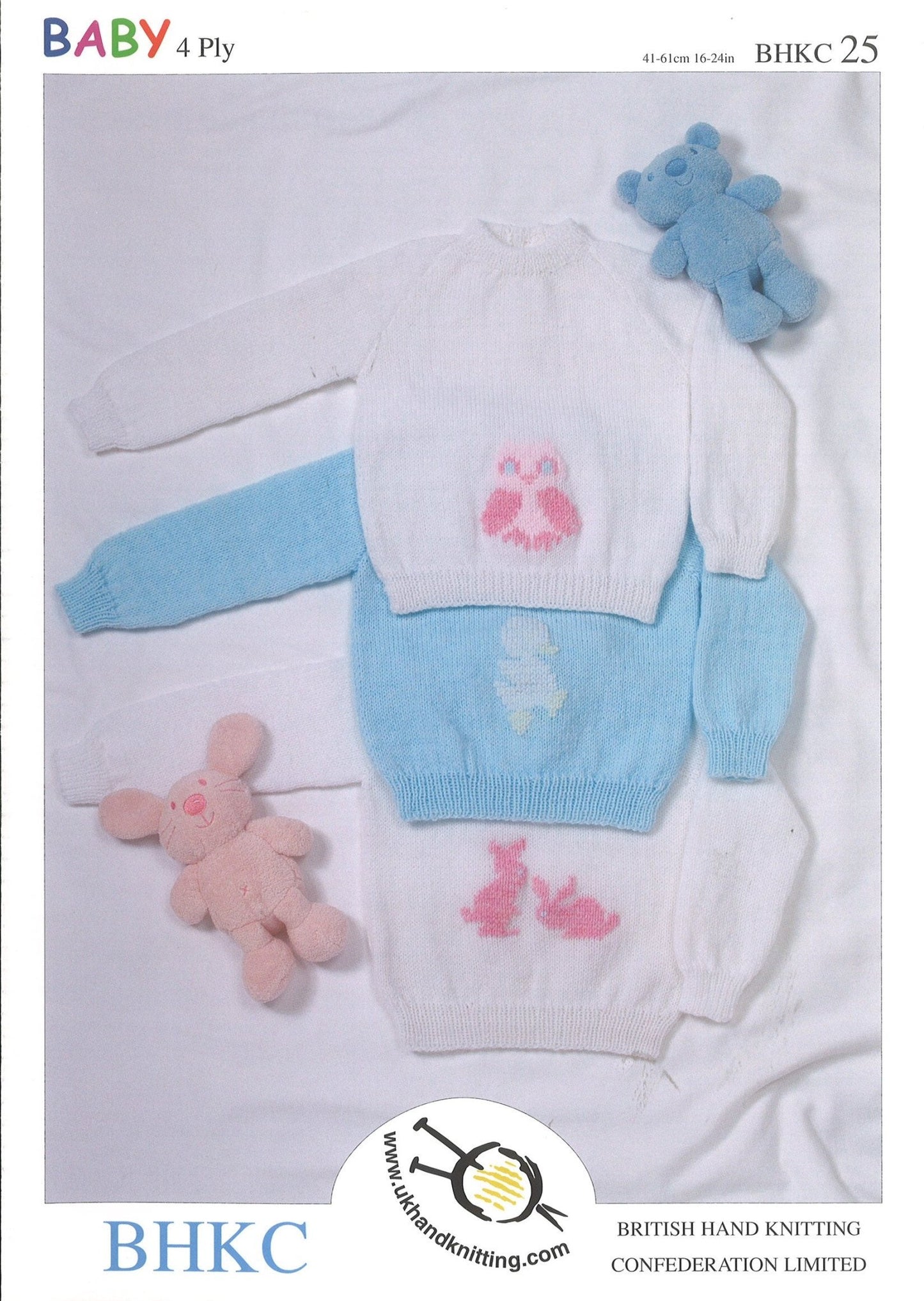4 Ply Knitting Pattern Embroidered Sweaters 0 To 4 Years 41 - 61 cm 16 - 24 inches - Home - Crafts