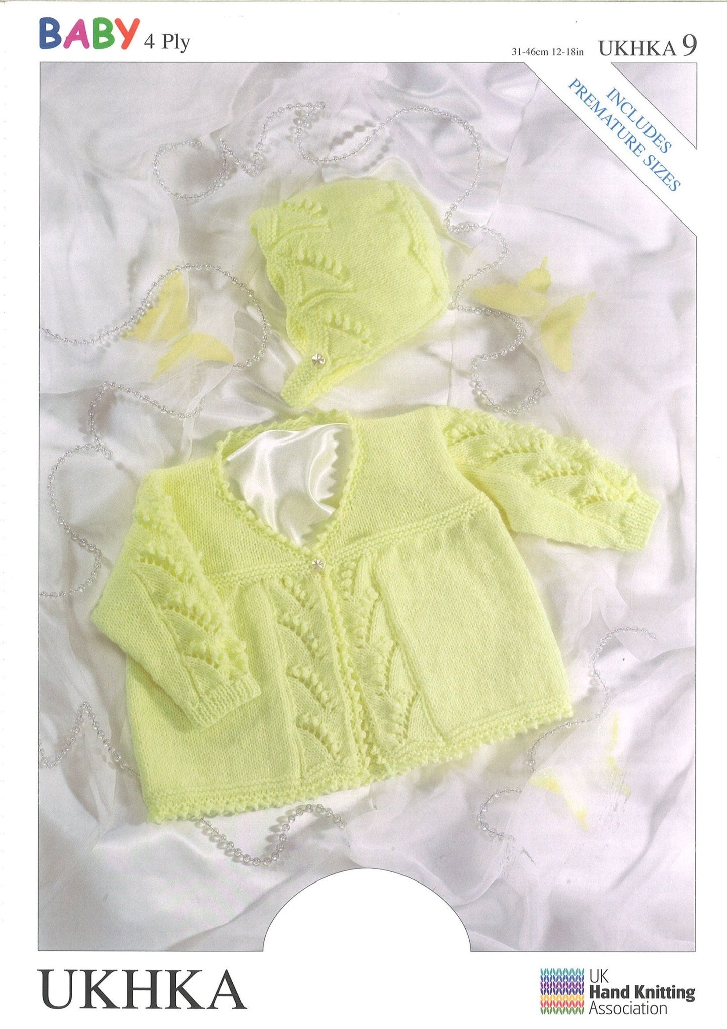 4 Ply Knitting Pattern Matinee Coat Bonnet 0 To 2 Years 31 - 46 cm 12 - 18 inches - Home - Crafts