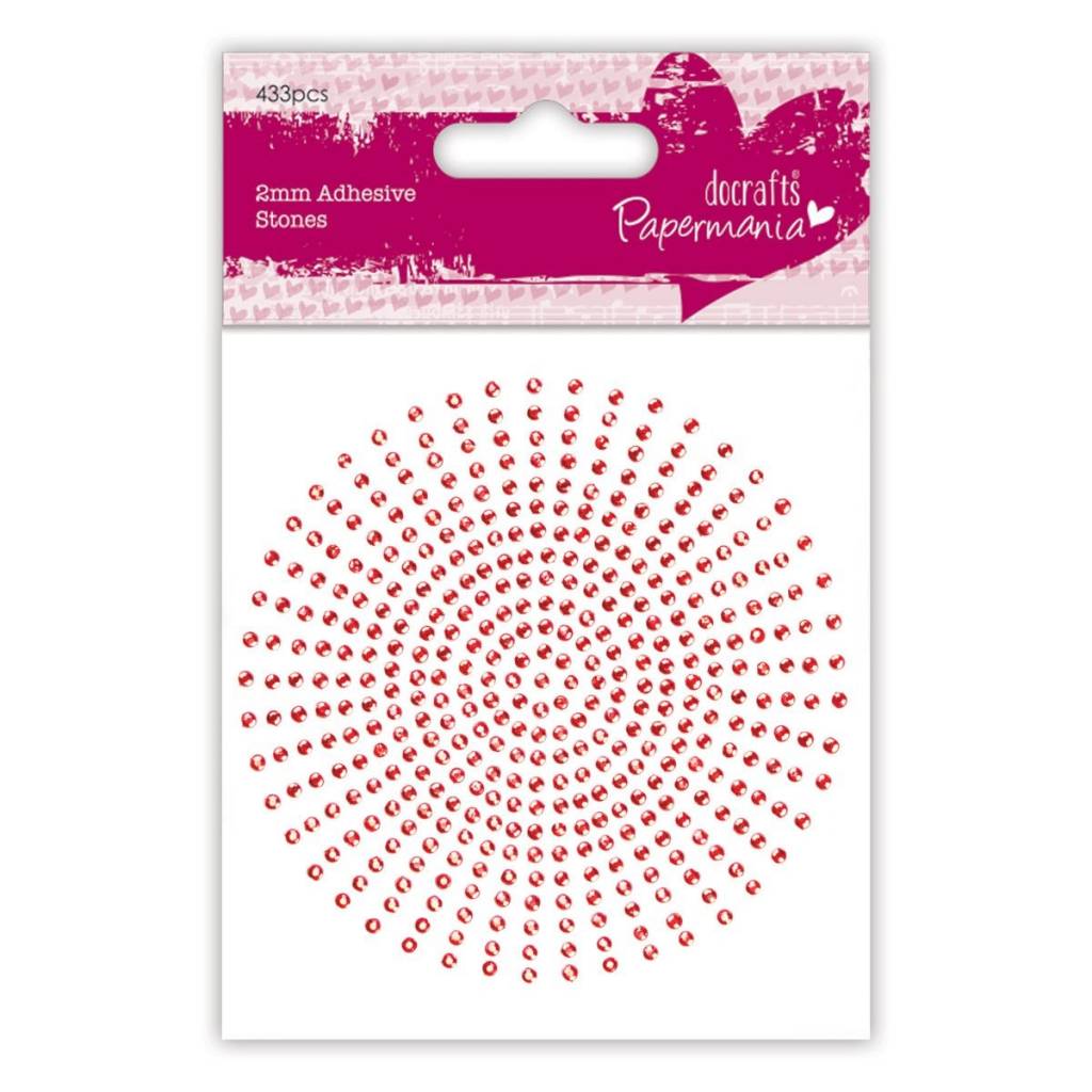 424 x Papermania 2mm Red Adhesive Stones Scrapbooking Jewellery Making Crafts - Home - Crafts