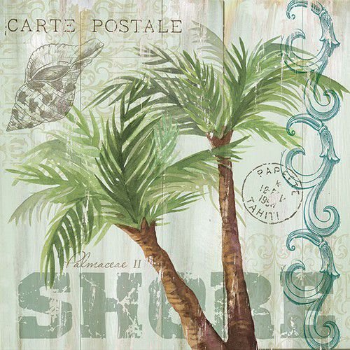 5 Napkins Palm Trees 33x33cm Tissue Decoupage Paper Party Card Making Crafts - Home - Crafts
