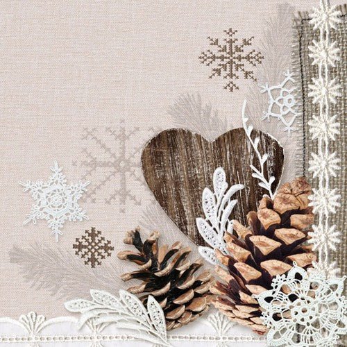 5 Napkins Winter Nature 33 x 33 cm Tissue Decoupage Paper Party Craft - Home - Crafts
