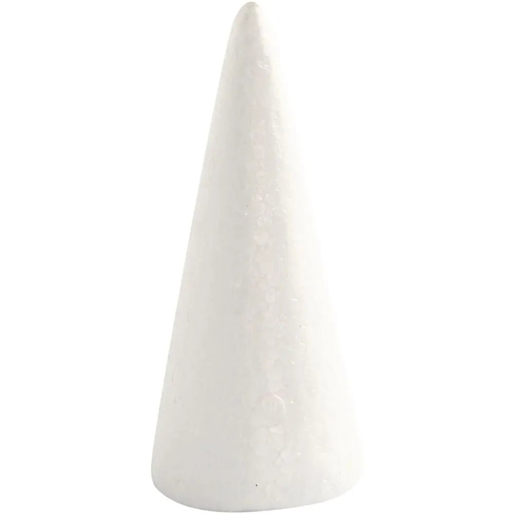 5 Polystyrene Cone Shape Lightweight Modelling Christmas Decorations Crafts 15cm