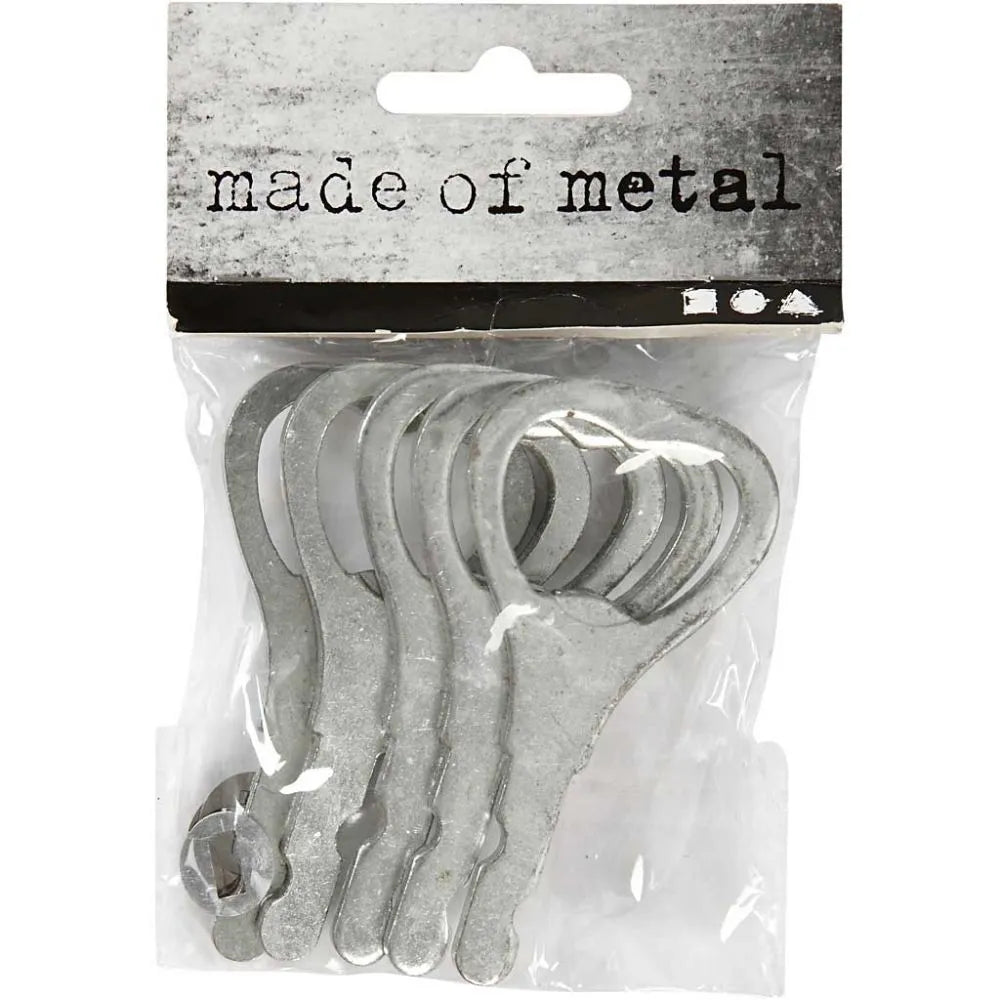 5 x Metal Bottle Opener With Ring For Key Chain Christmas Decorations Crafts 7cm