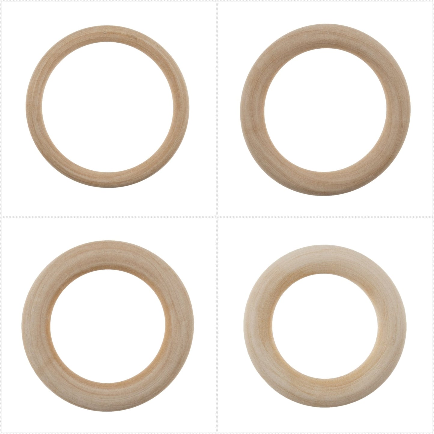 5 x Trimits Beech Wooden Round Ring Hoop Crocheting Macramé Crafts - Select Size - Home - Crafts