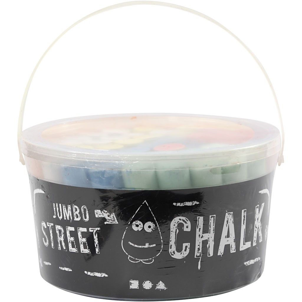 50 x Children Sidewalk Jumbo Chalk 6 Assorted Colours Hopscotch Lines Drawing - Home - Crafts