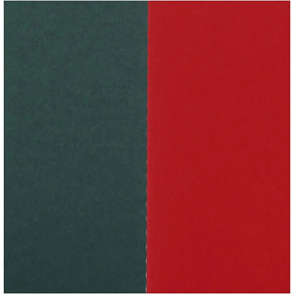 50 x Paper Cards Envelopes Sets Green Red Christmas Greeting Invitation 15cm SQ