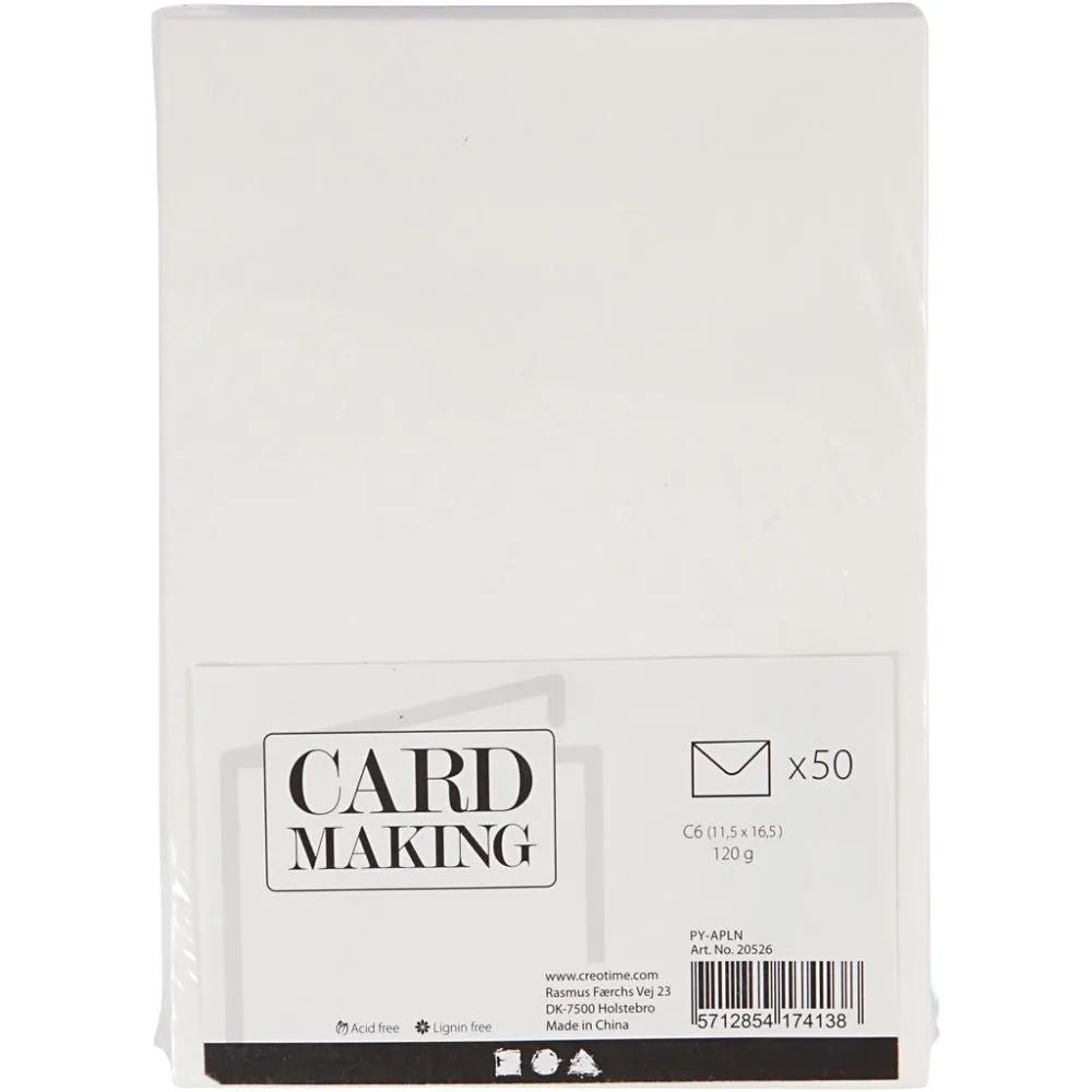 50 x Rectangolar Off White Colour Recycled Paper Envelopes Office Mailing Supply - Home - Crafts