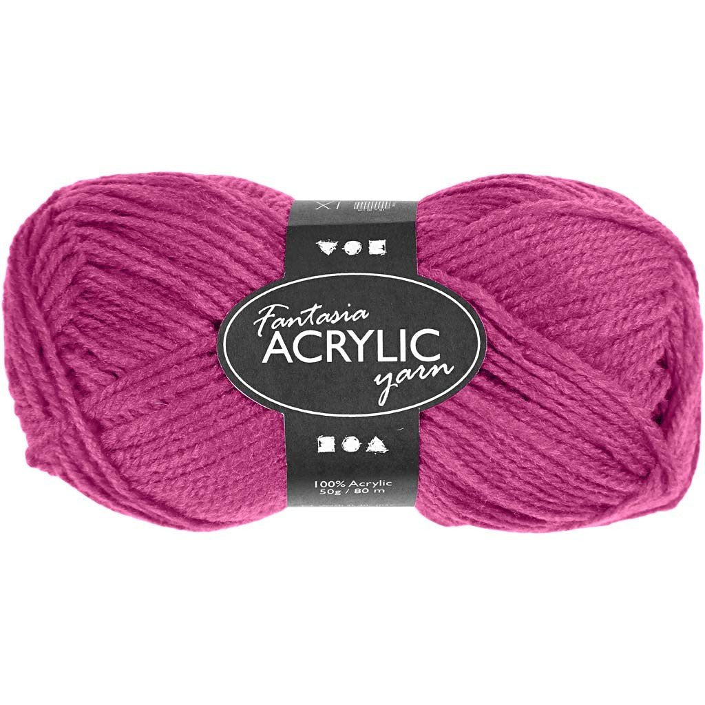 50g Fantasia Knitting 100% Acrylic Wool Double Knitting Yarn 80 m - Cyclamen - Home - Crafts