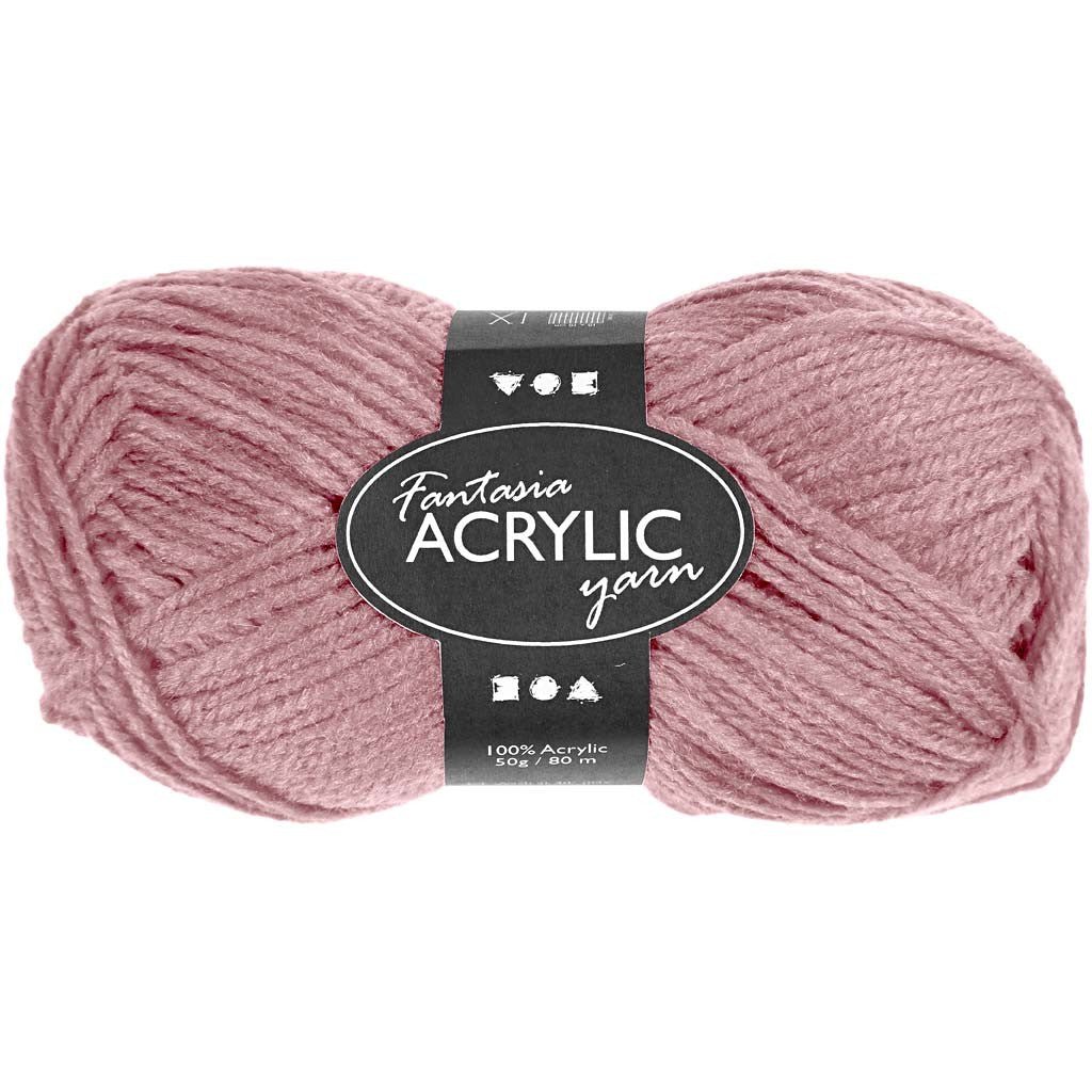 50g Fantasia Knitting 100% Acrylic Wool Double Knitting Yarn 80 m - Light Red - Home - Crafts