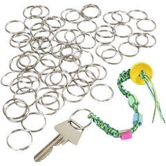 100 x Metal 25mm Large Split Ring For Key Chains Christmas Hanging Decoration