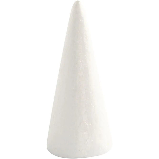 5 Polystyrene Cone Shape Lightweight Modelling Christmas Decorations Crafts 15cm