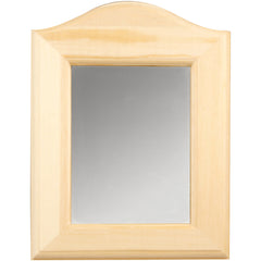 Poplar Wood Mirror Frame Home Decoration Crafts 19x27x1.5 cm