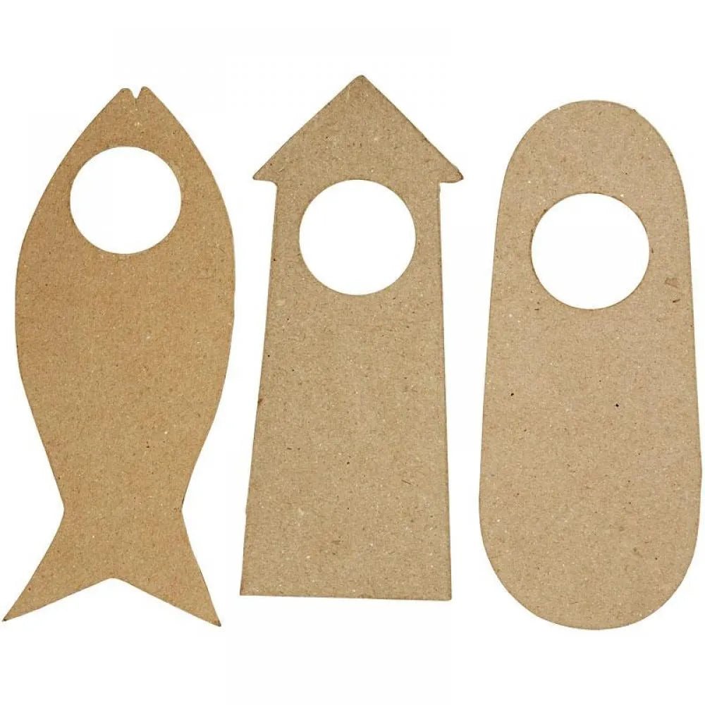 6 x Door Sign Hanging Craft Hand-Made Paper Mache Create/Decorate Personalise