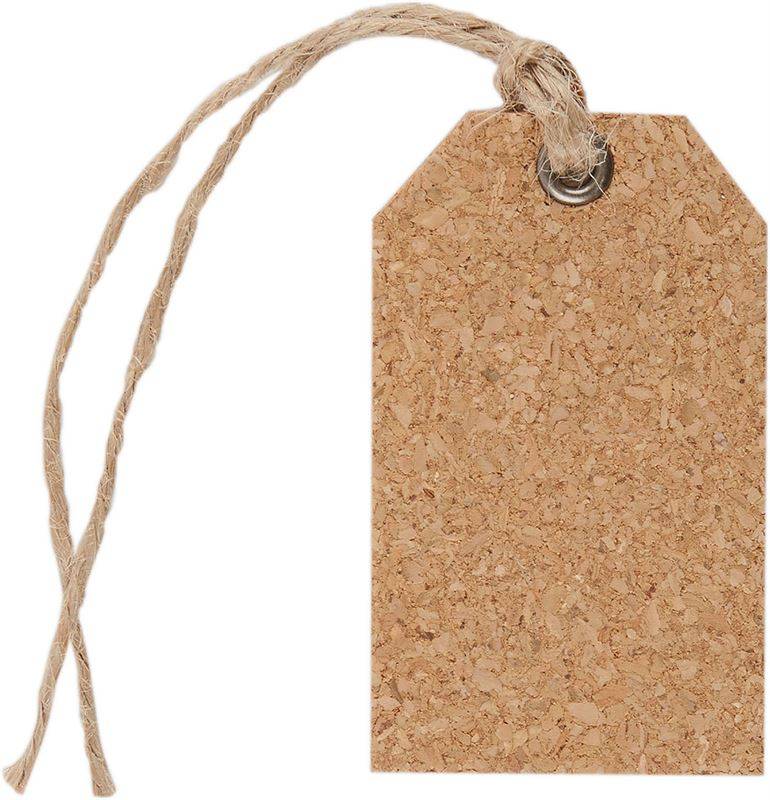 6 x Papermania Bare Basics Cork Gift Eyelet Tags With String Scrapbooking Crafts - Home - Crafts