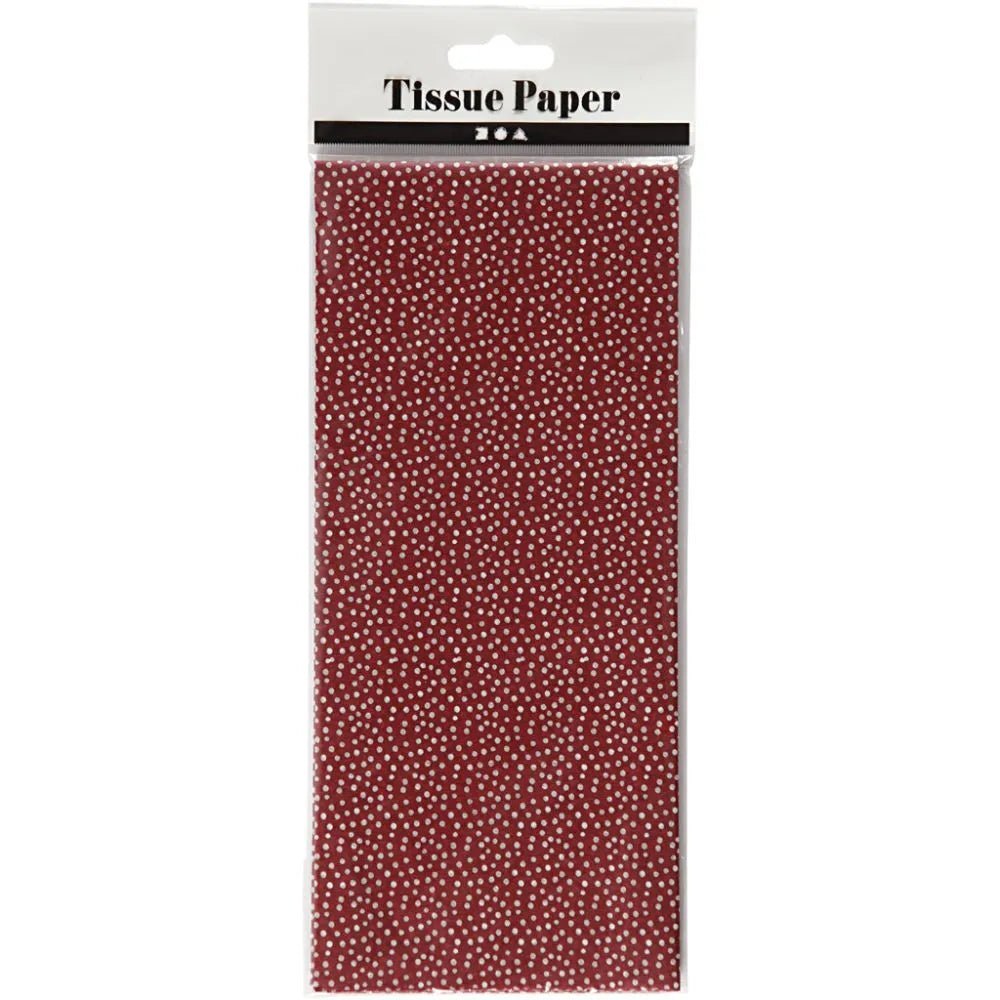 6 x Printed Tissue Paper Sheets Silver Gold 3 Assorted Designs Christmas Deco