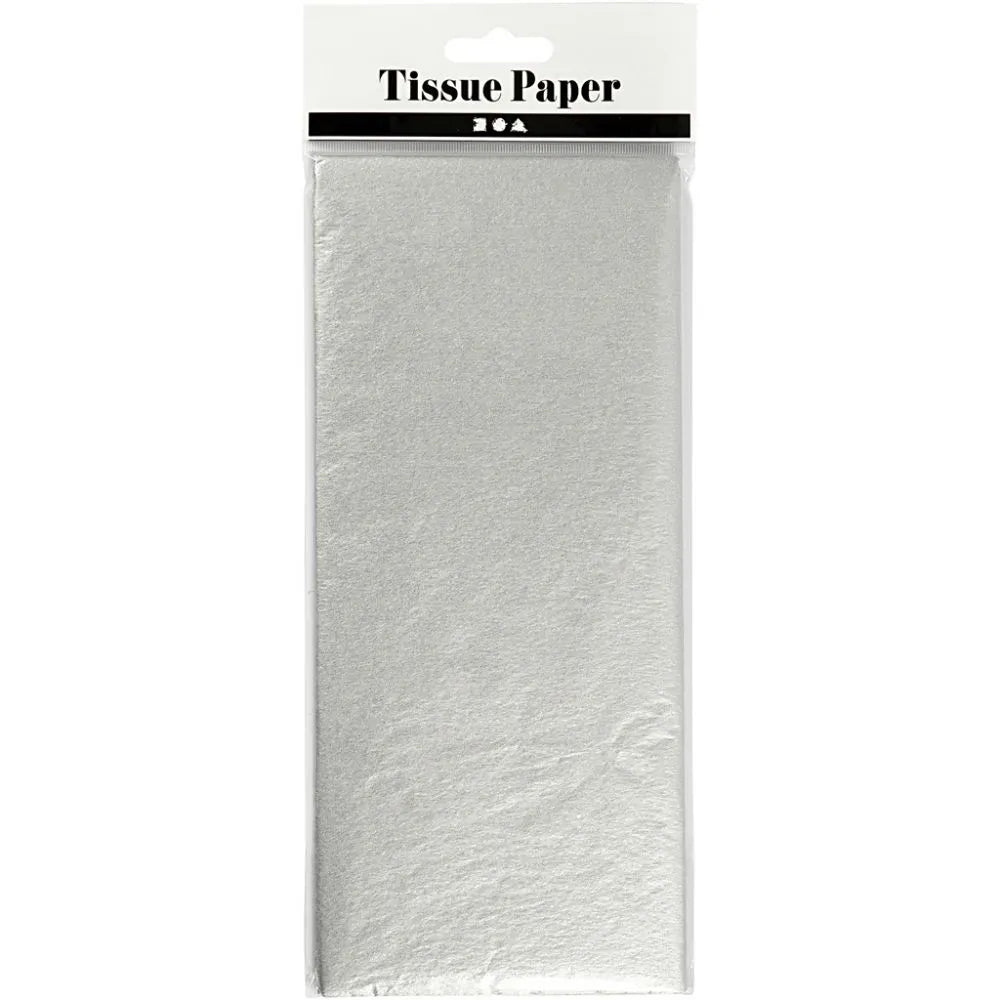 6 x Tissue Paper Sheets Silver Gold Mother Of Pearl Christmas Decorations Crafts