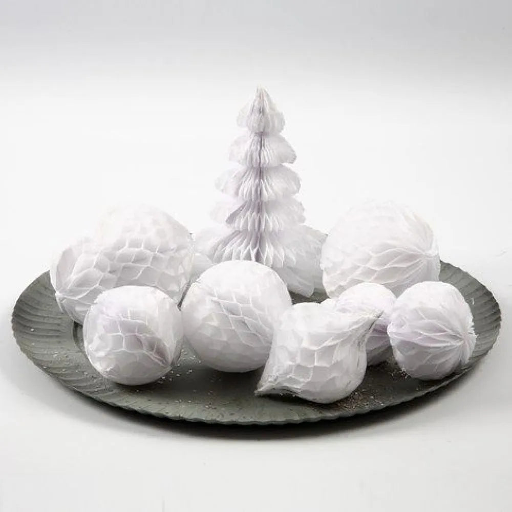 8 x Honeycomb Tissue Paper Sheets 4 Assorted Colour Christmas Crafts 28 x17.8 cm