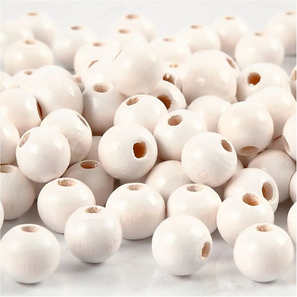 80 x Wooden Beads Assorted Colours Round Jewellery Making Supplies Crafts 2mm