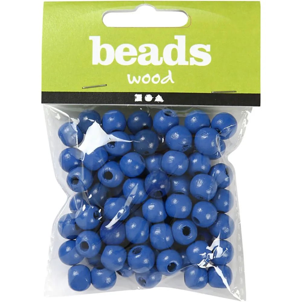 80 x Wooden Beads Assorted Colours Round Jewellery Making Supplies Crafts 2mm