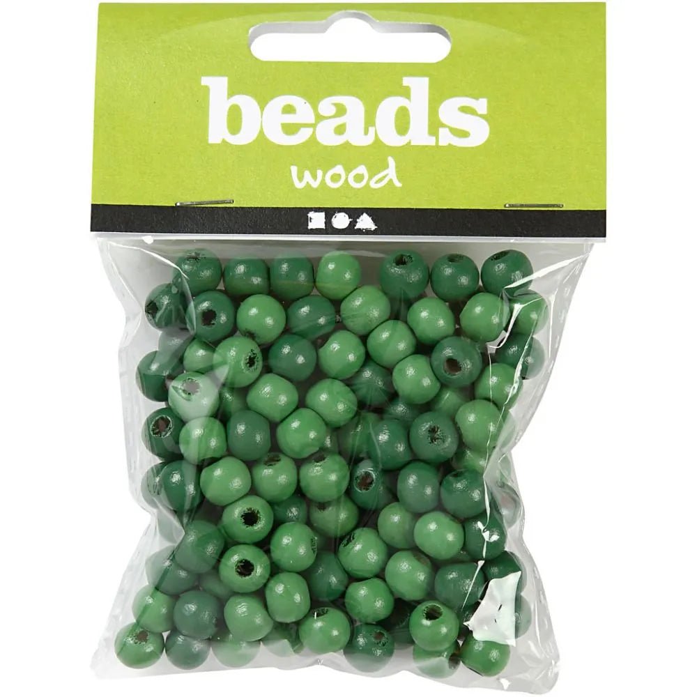 80 x Wooden Beads Assorted Colours Round Jewellery Making Supplies Crafts 2mm